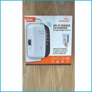 iTek Smart Home Wi-Fi Range Extender Wi-Fi Repeater 300Mbps Signal Booster